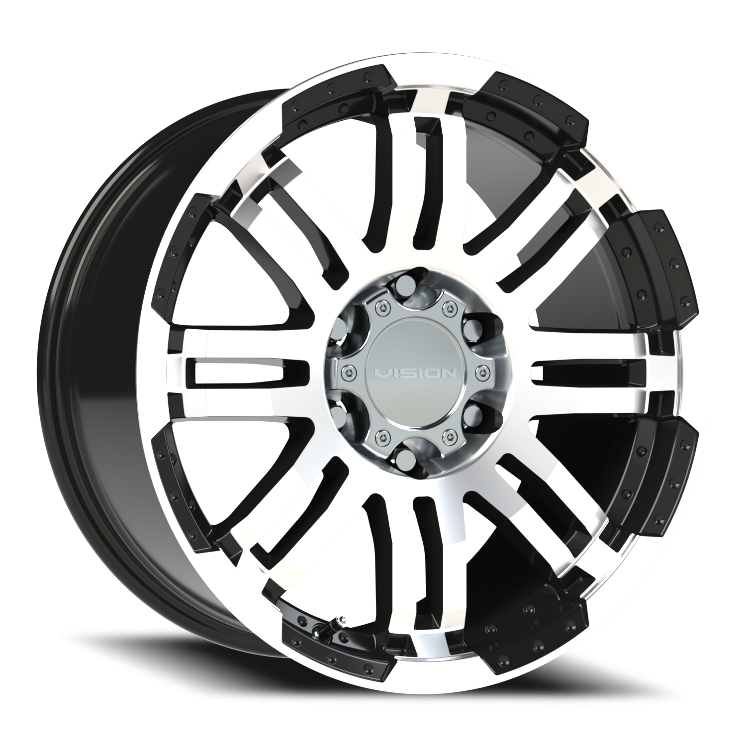 Vision Vw 20X9 Gloss Black Machined Face Wheel