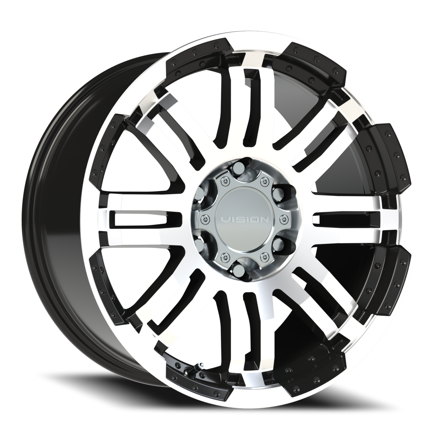 Vision Vw 20X9 Gloss Black Machined Face Wheel