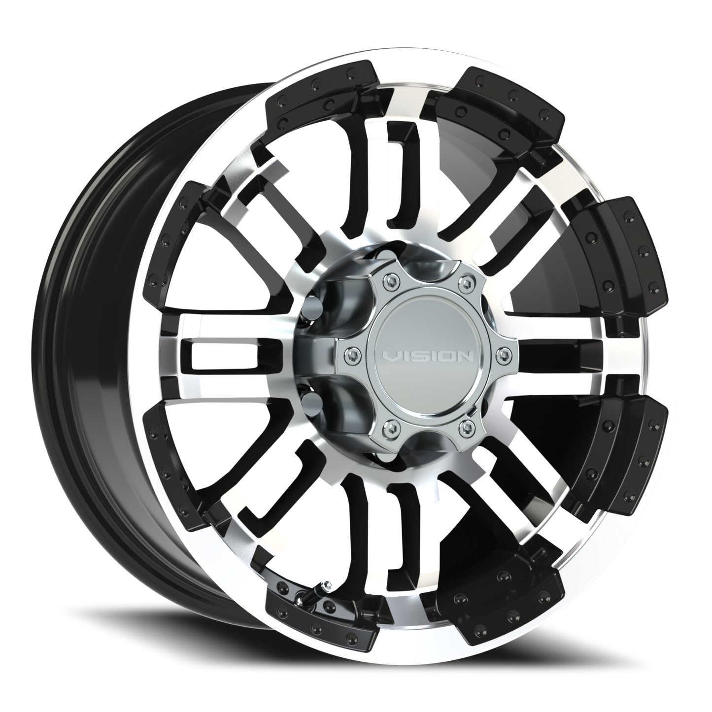 Vision Vw 16X8 Gloss Black Machined Face Wheel