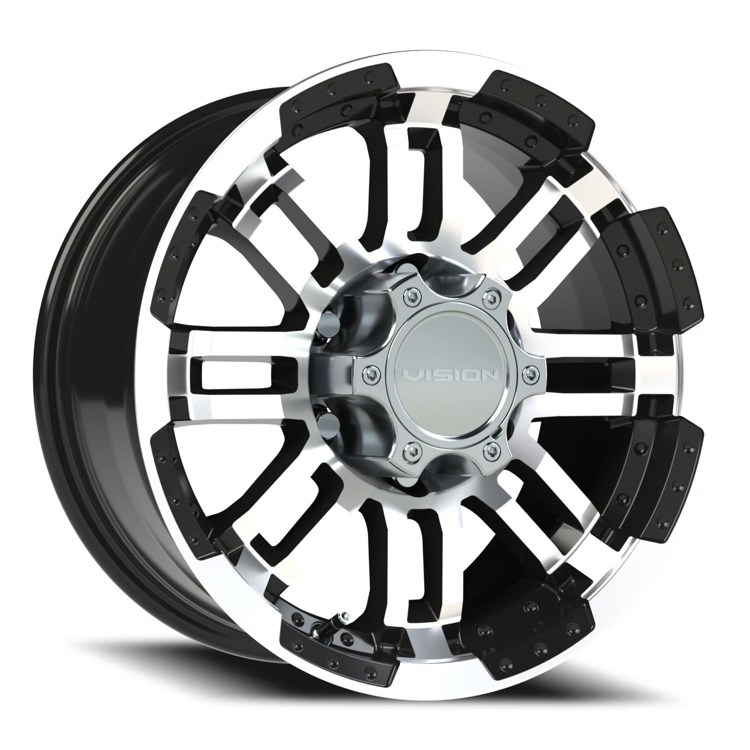 Vision Vw 16X8 Gloss Black Machined Face Wheel