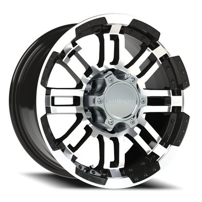 Vision Vw 16X8 Gloss Black Machined Face Wheel