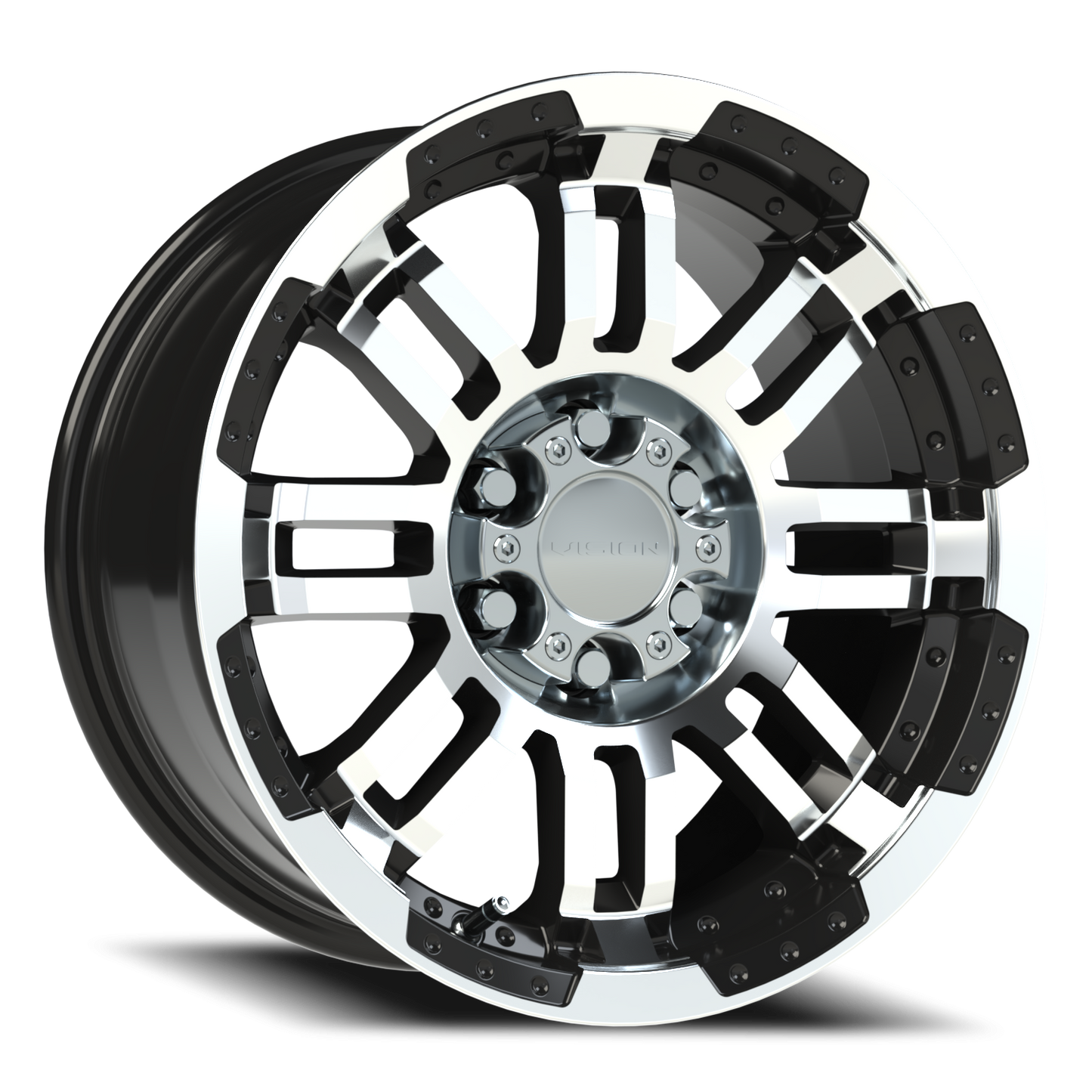 Vision Vw 16X8 Gloss Black Machined Face Wheel