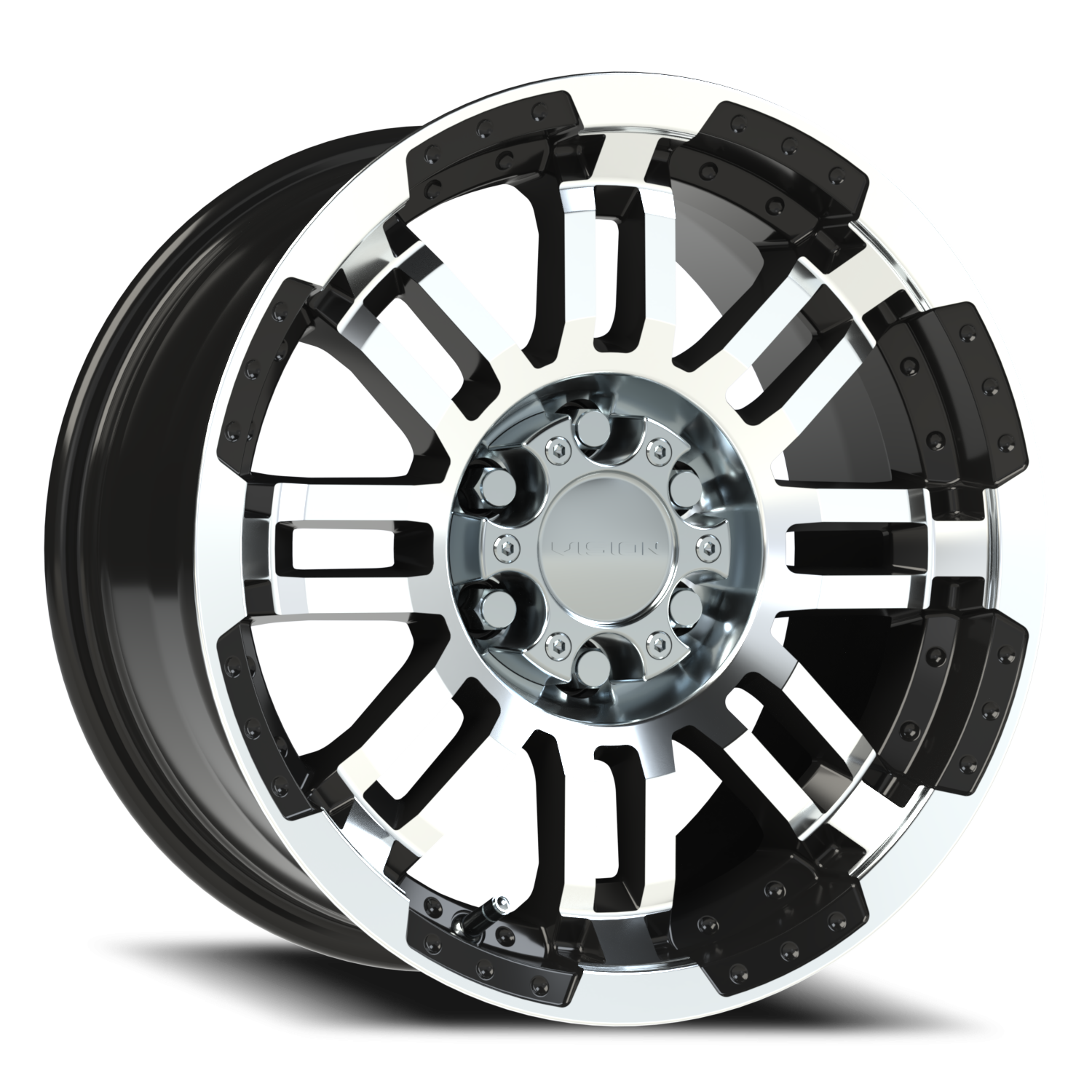 Vision Vw 16X8 Gloss Black Machined Face Wheel