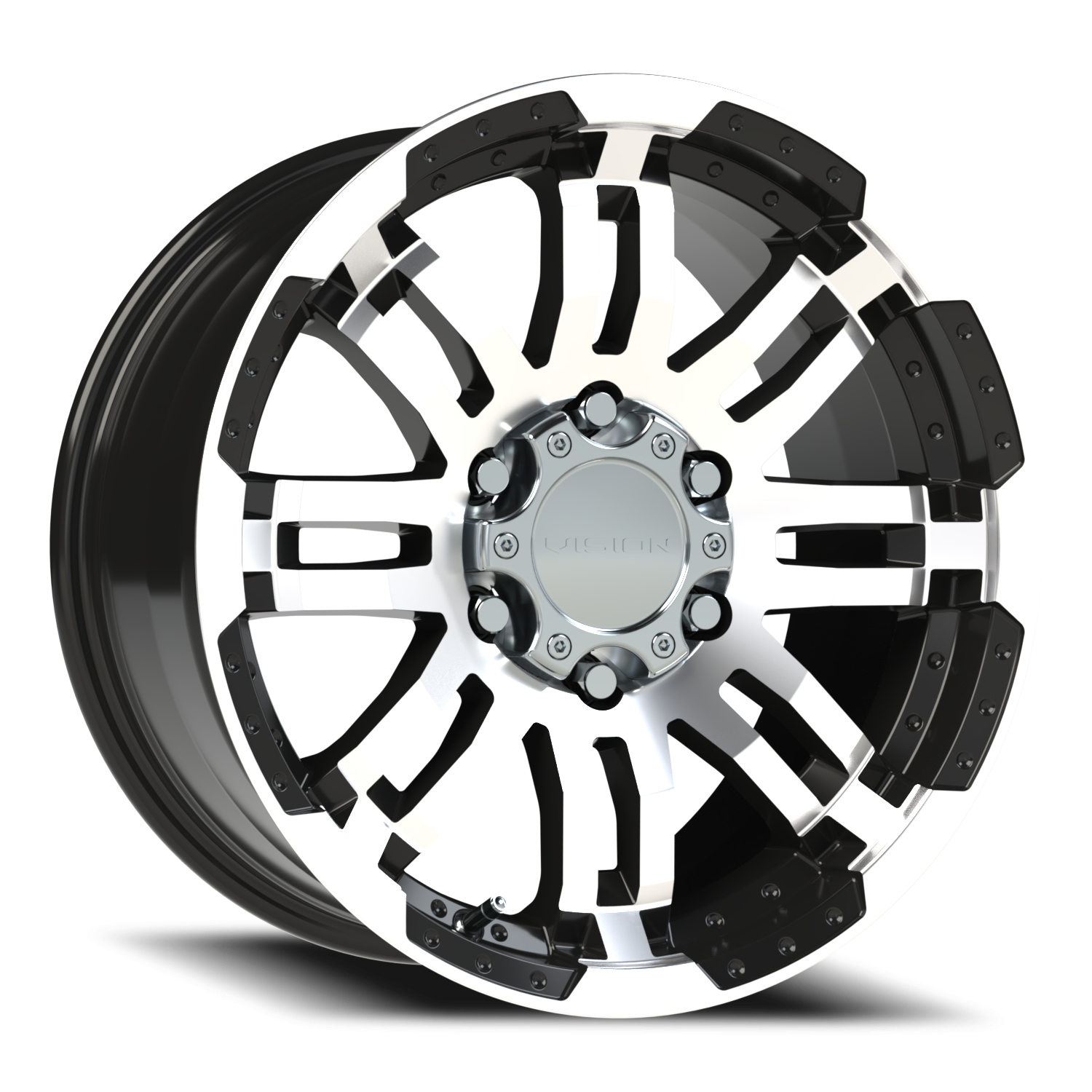 Vision Vw 17X8.5 Gloss Black Machined Face Wheel