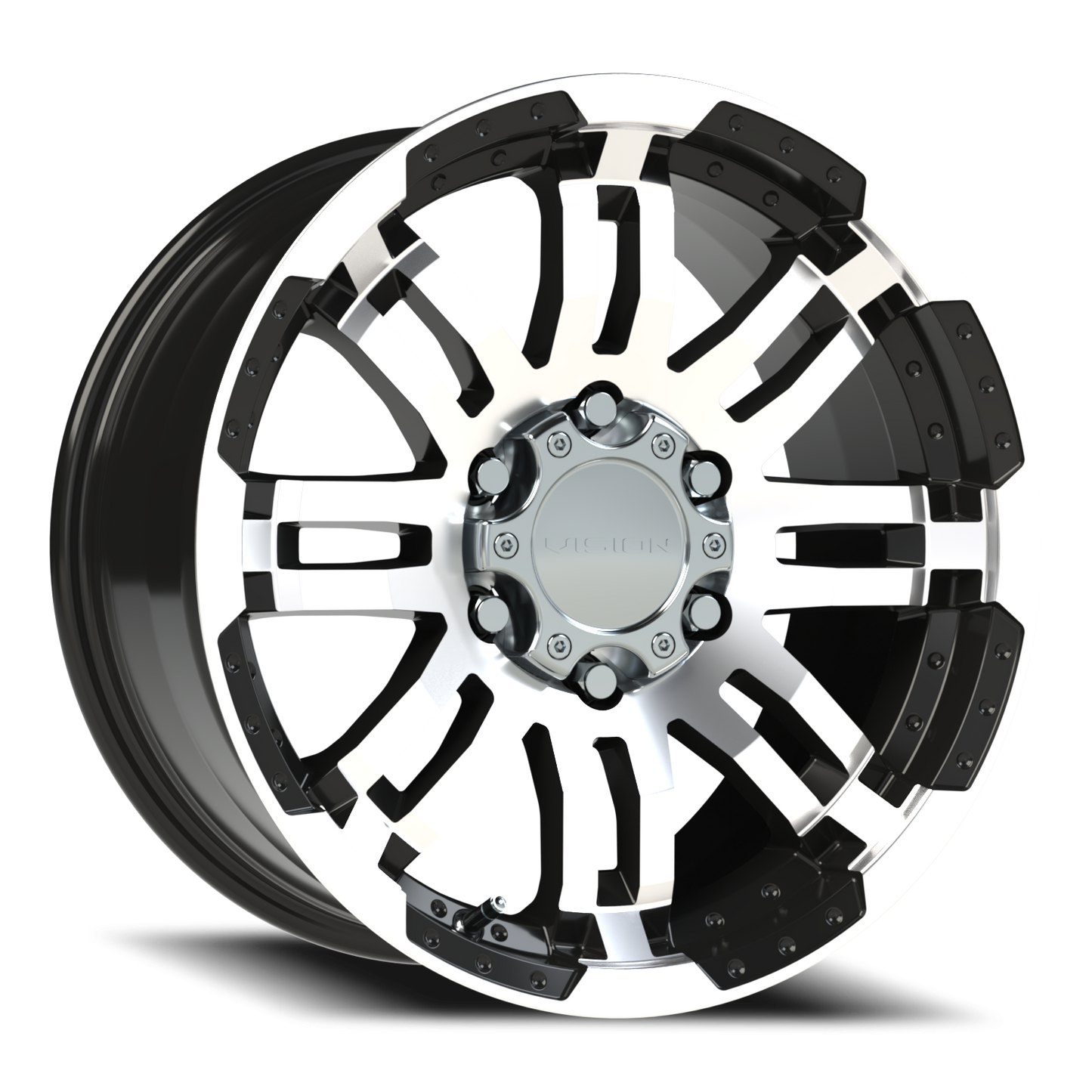 Vision Vw 17X8.5 Gloss Black Machined Face Wheel