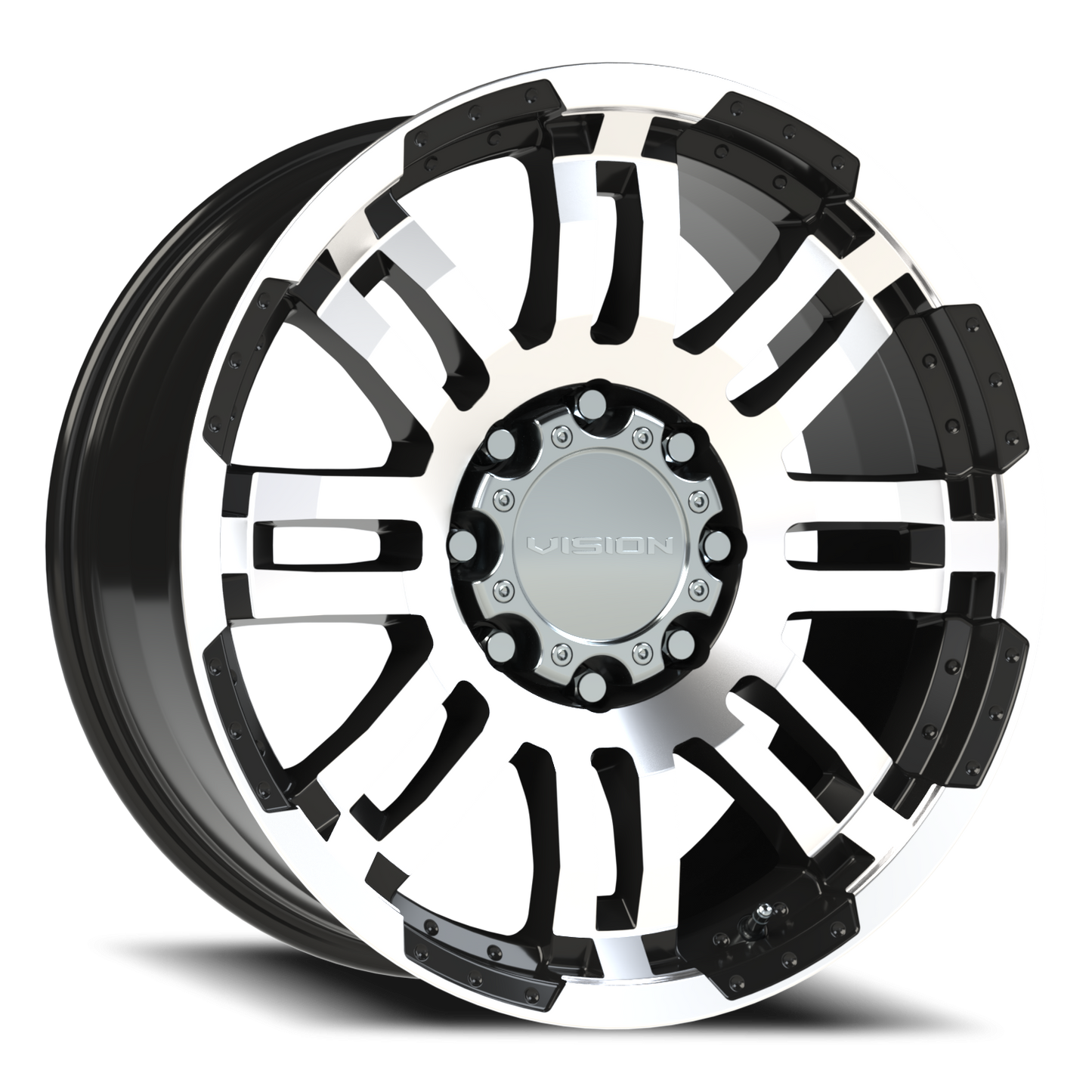 Vision Vw 20X9 Gloss Black Machined Face Wheel