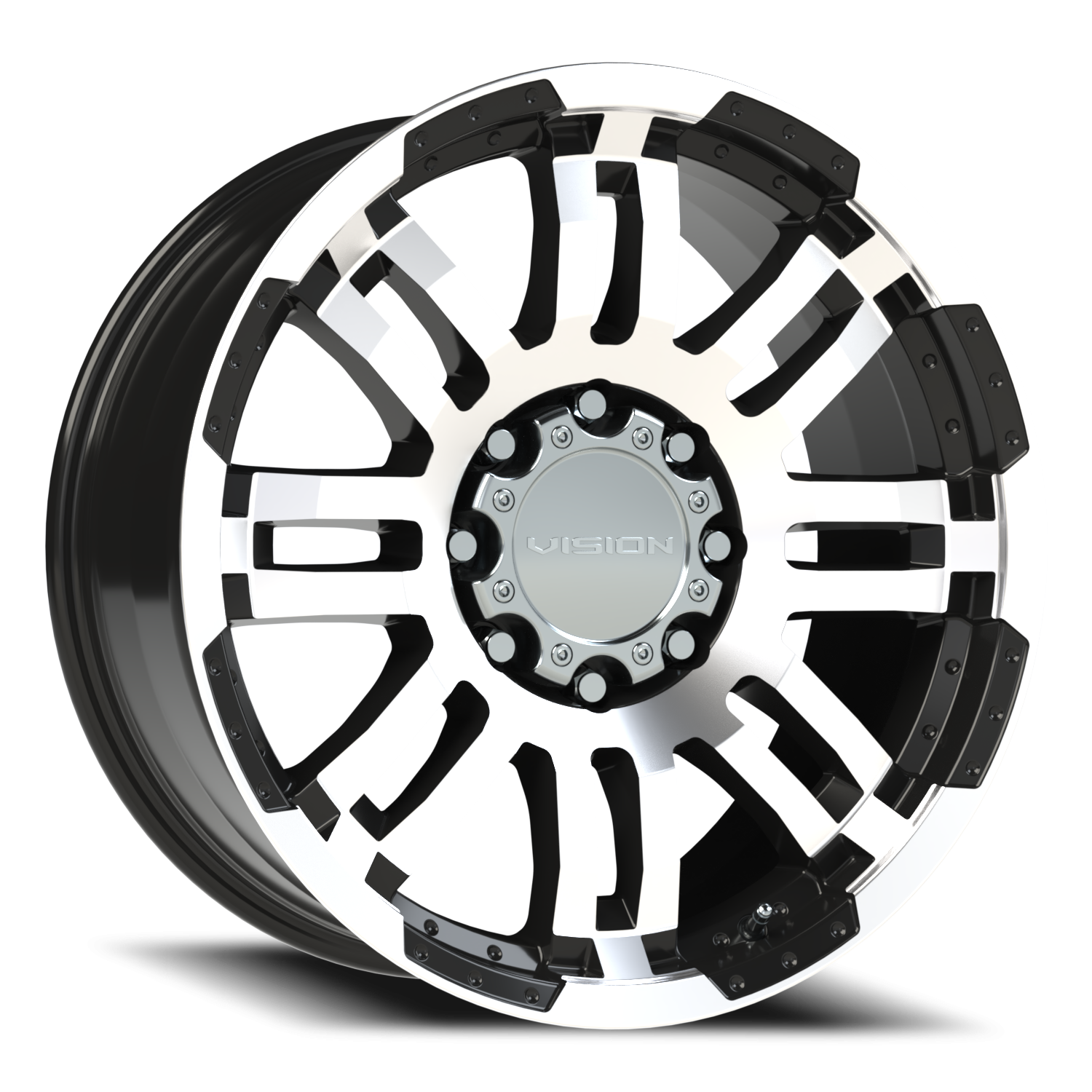 Vision Vw 20X9 Gloss Black Machined Face Wheel