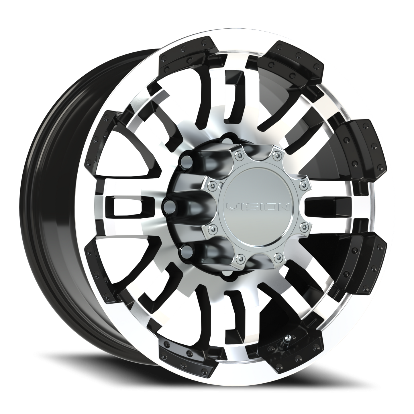 Vision Vw 17X8.5 Gloss Black Machined Face Wheel