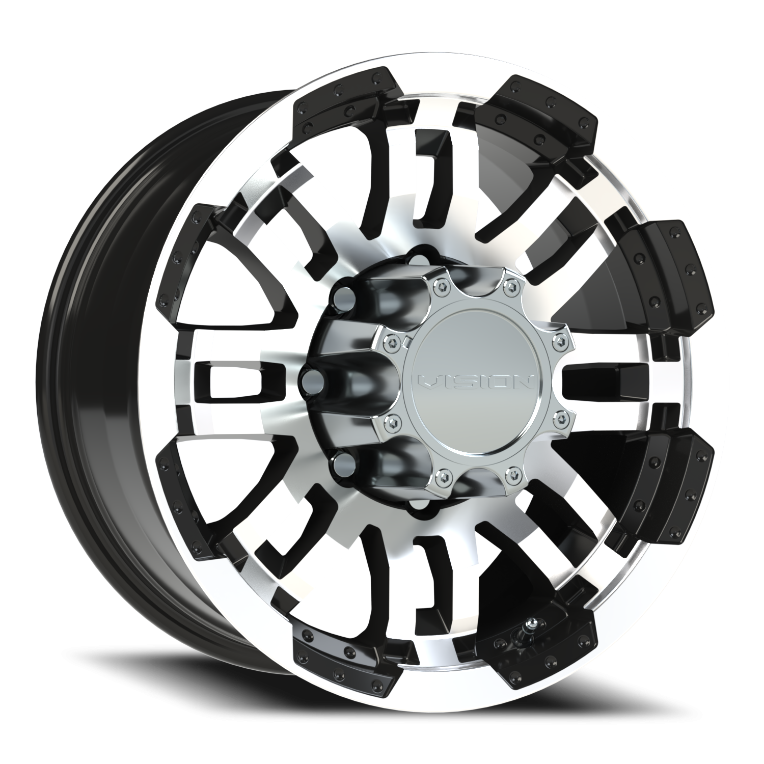 Vision Vw 17X8.5 Gloss Black Machined Face Wheel