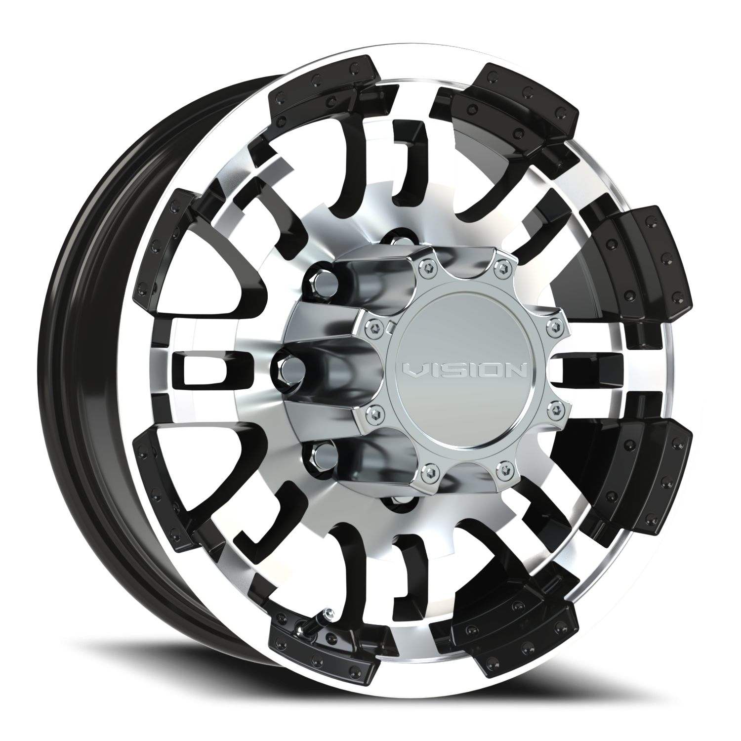 Vision Vw 16X6 Gloss Black Machined Face Wheel