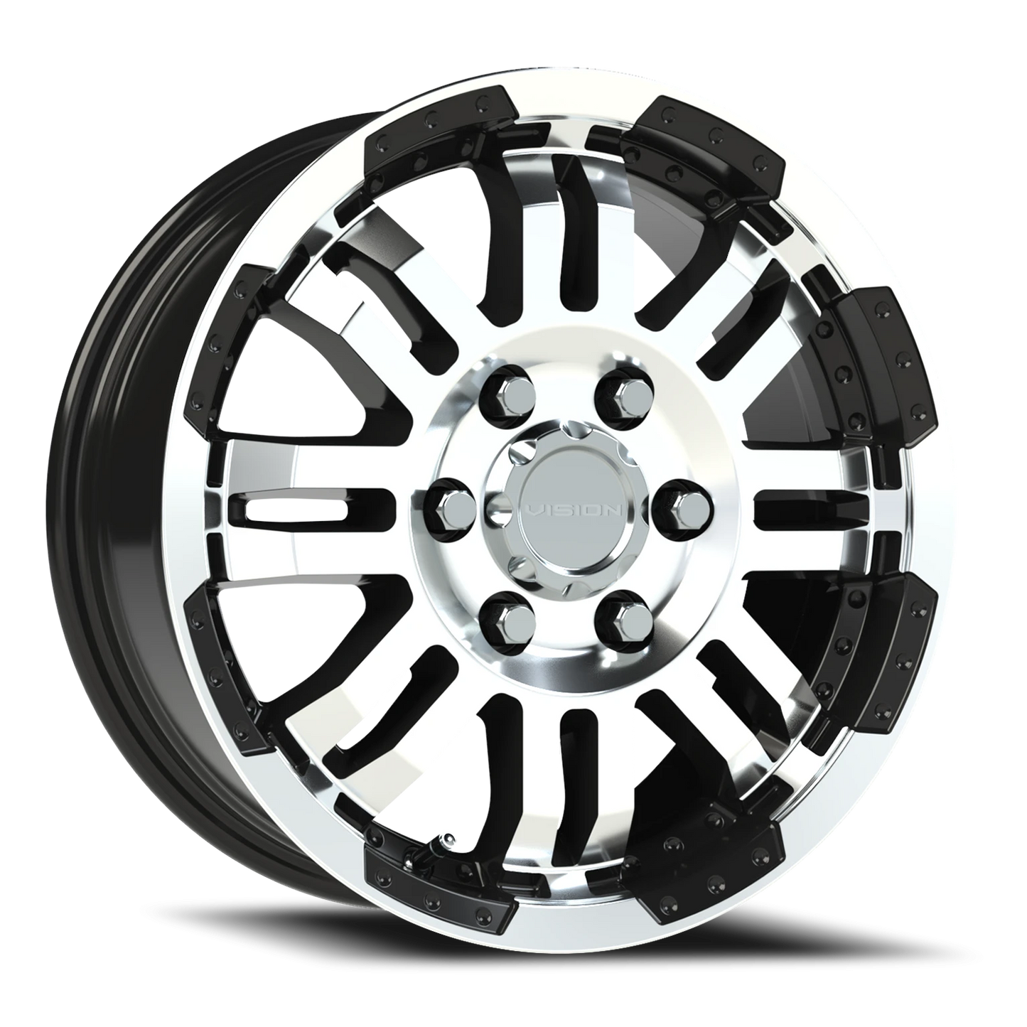 Vision Vw 16X6.5 Gloss Black Machined Face Wheel