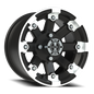 Vision Vislockout 12X7 Matte Black Machined Lip Wheel