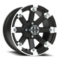 Vision Vislockout 14X7 Matte Black Machined Lip Wheel