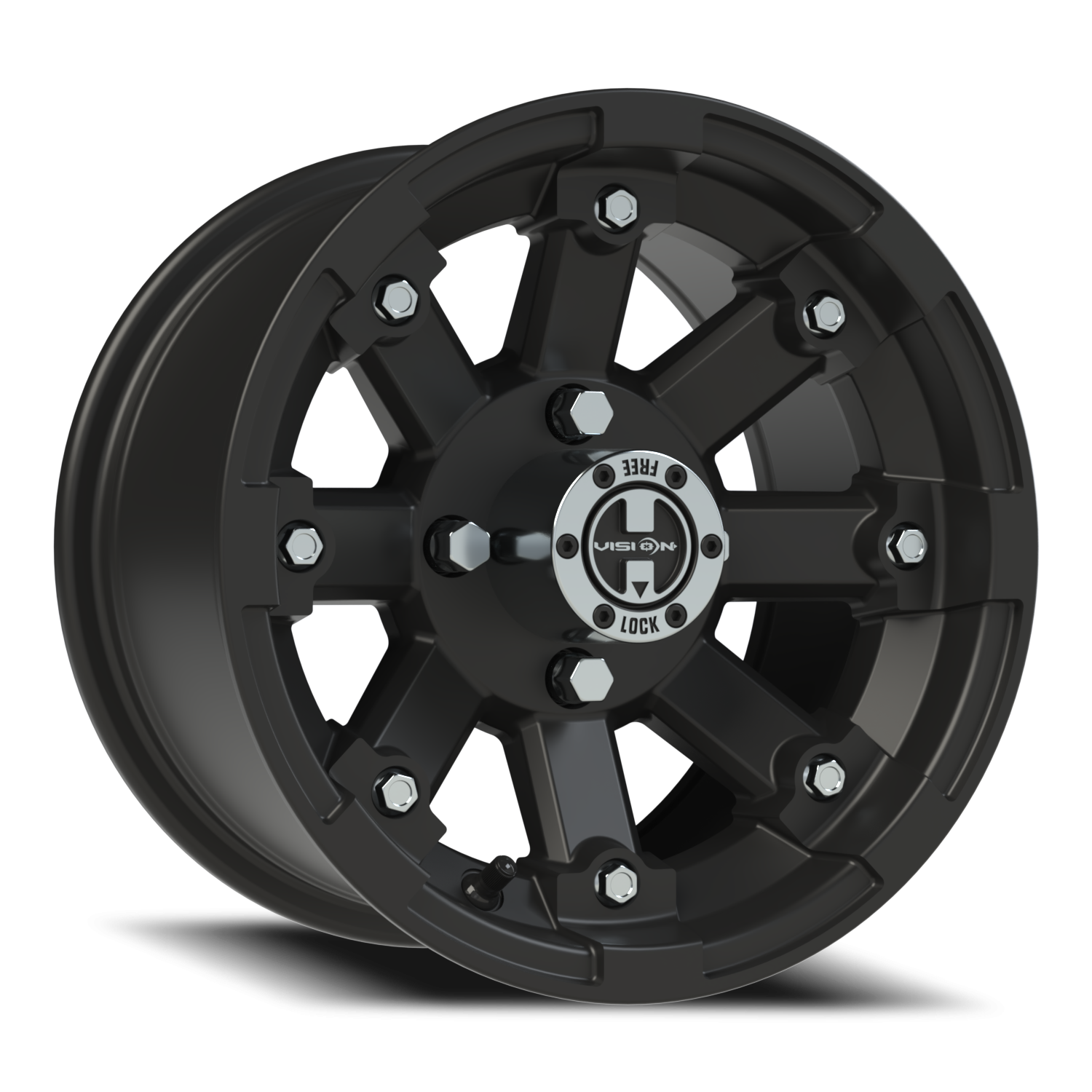 Vision Vislockout 12X7 Matte Black Wheel