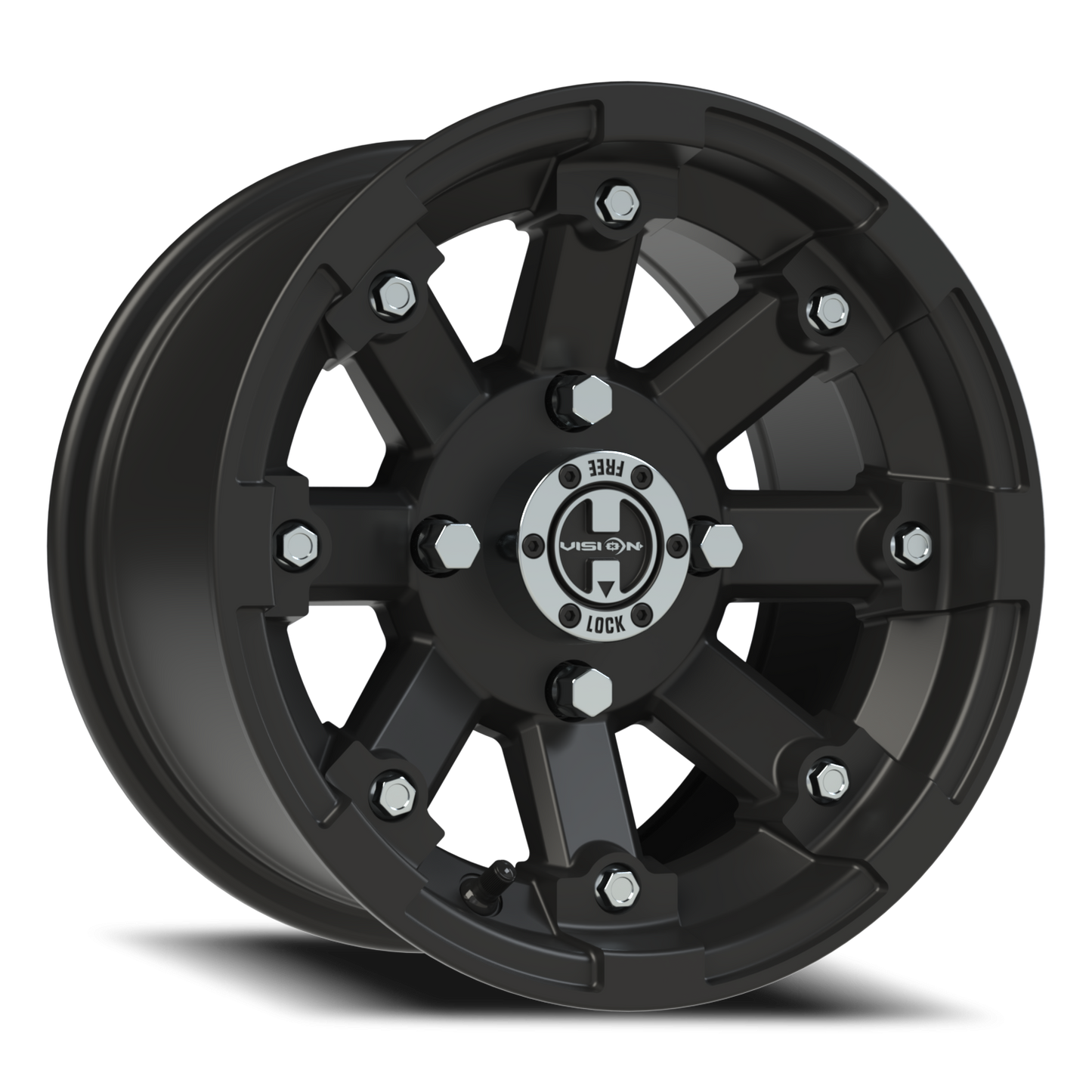 Vision Vislockout 12X7 Matte Black Wheel