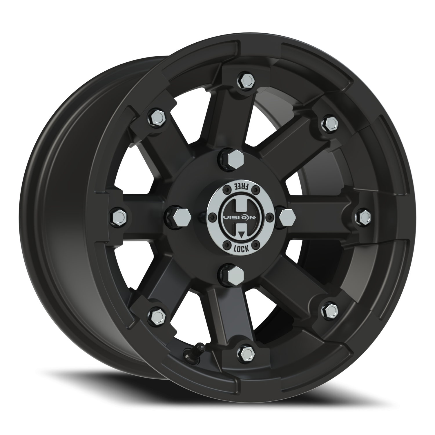 Vision Vislockout 12X7 Matte Black Wheel