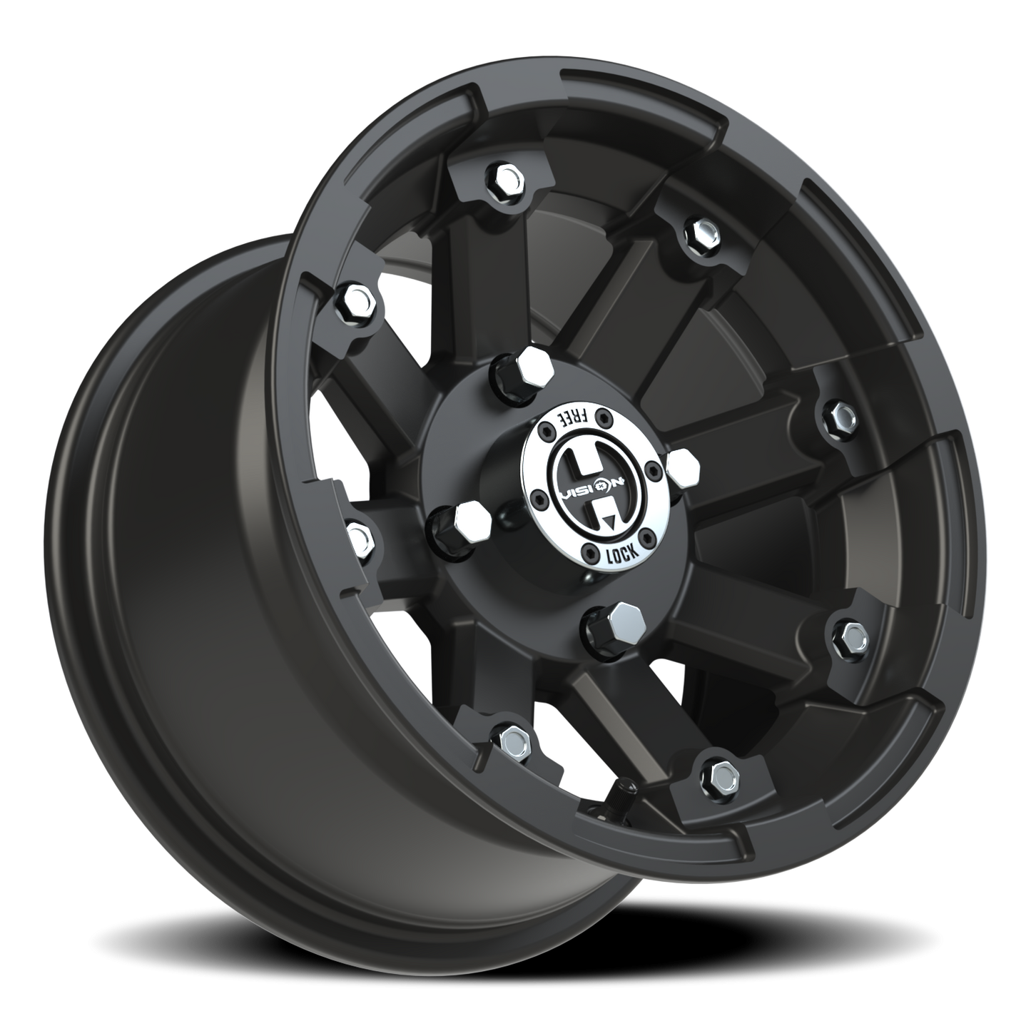 Vision Vislockout 12X7 Matte Black Wheel