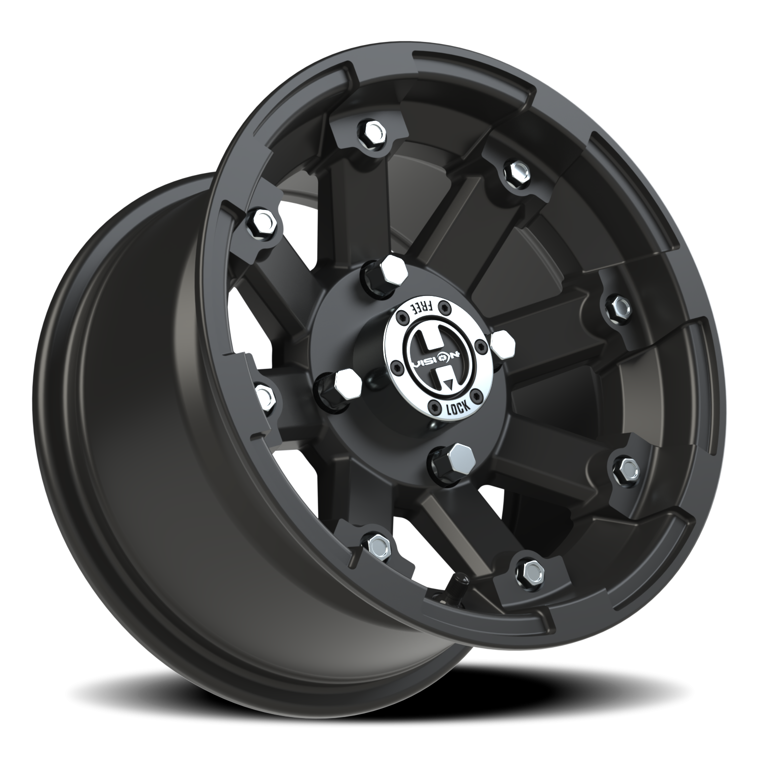 Vision Vislockout 12X7 Matte Black Wheel