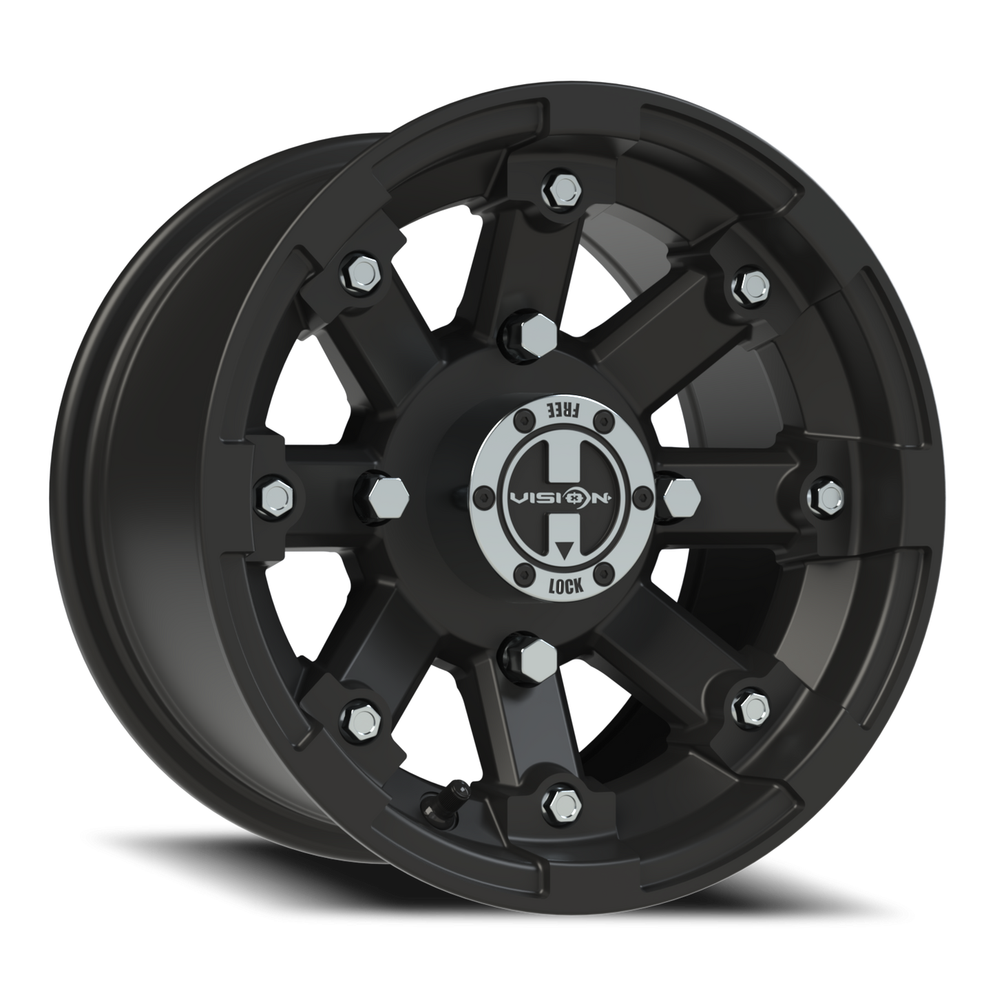 Vision Vislockout 12X7 Matte Black Wheel