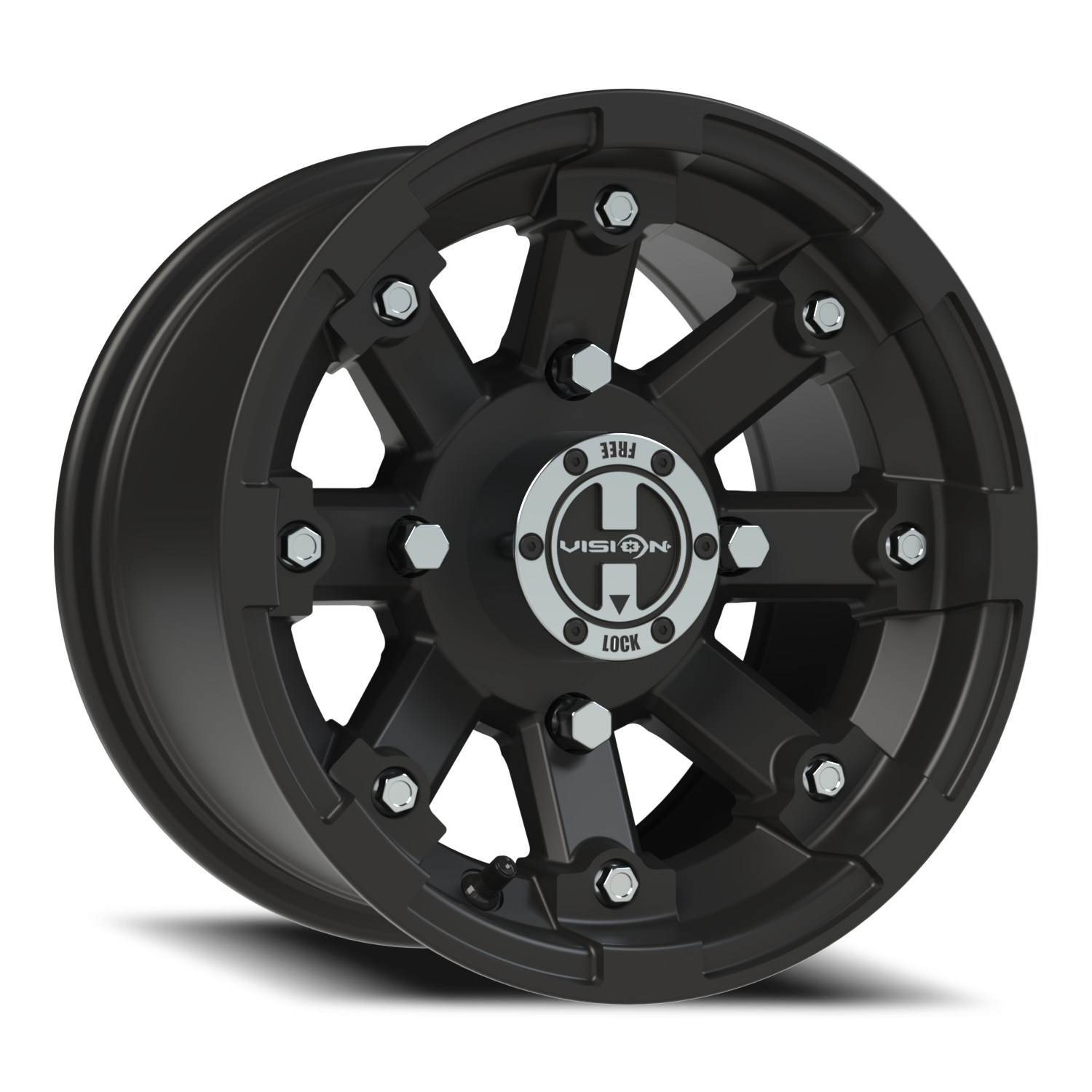 Vision Vislockout 12X7 Matte Black Wheel