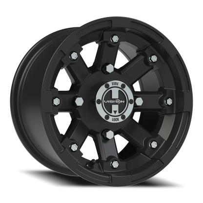 Vision Vislockout 12X7 Matte Black Wheel