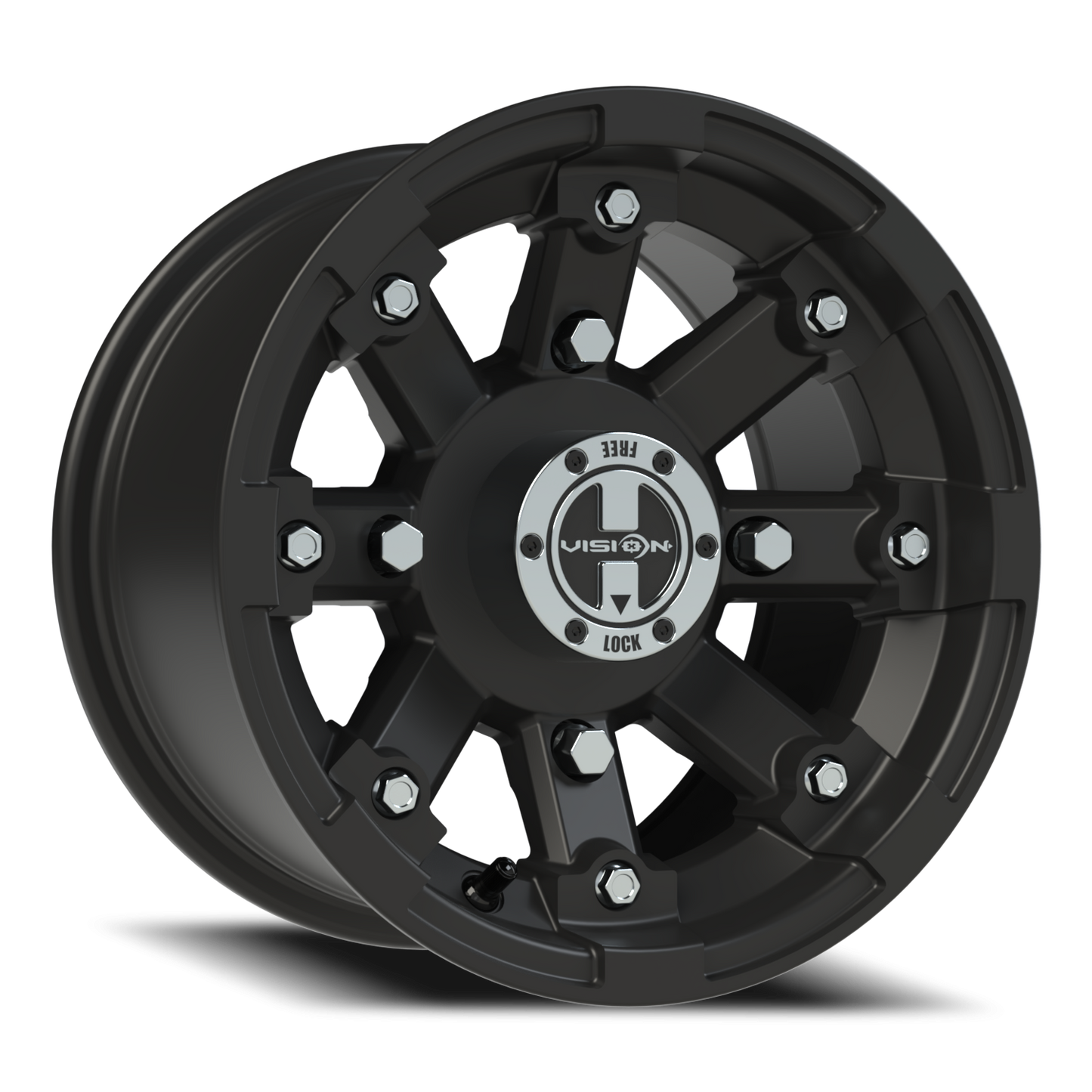 Vision Vislockout 12X7 Matte Black Wheel