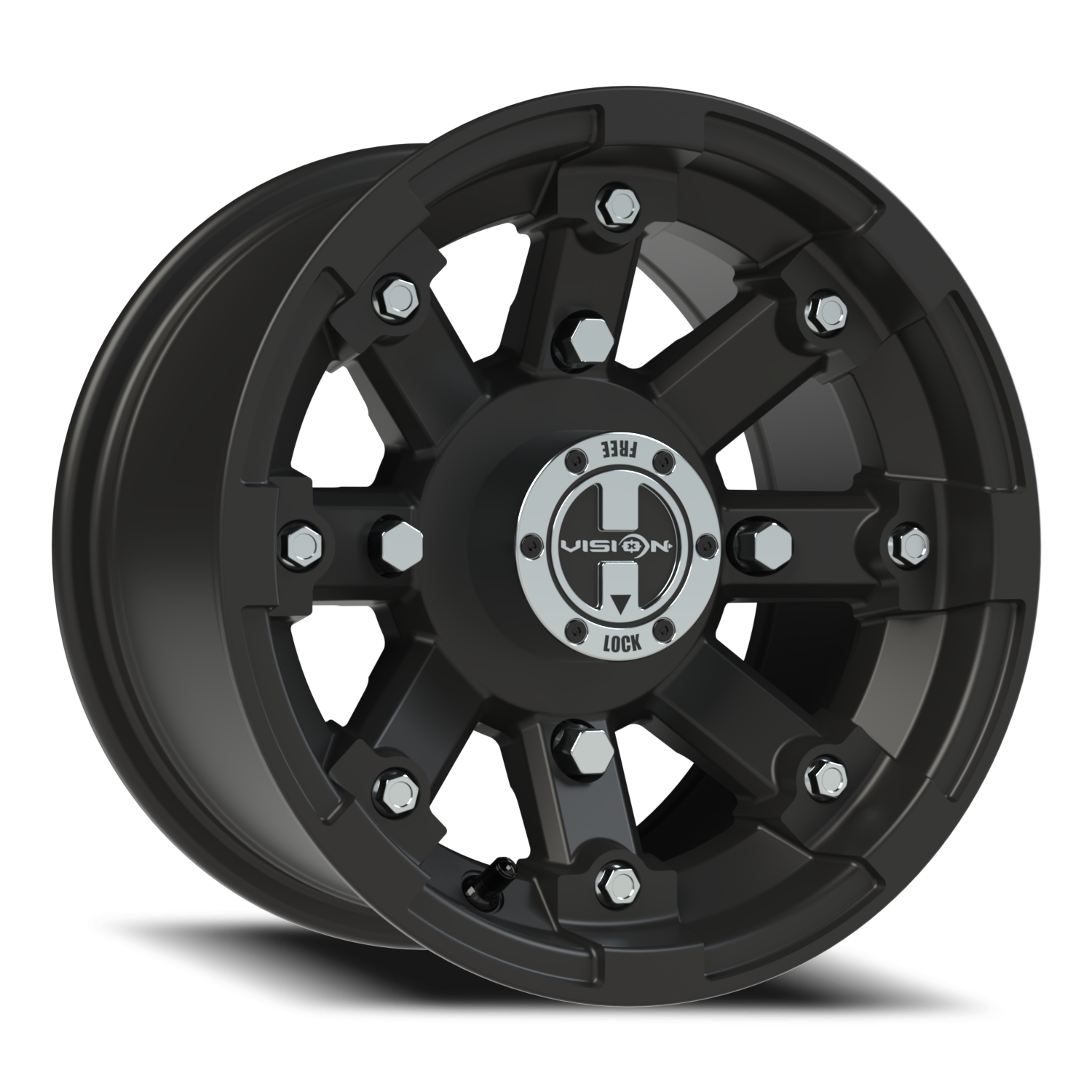 Vision Vislockout 12X7 Matte Black Wheel