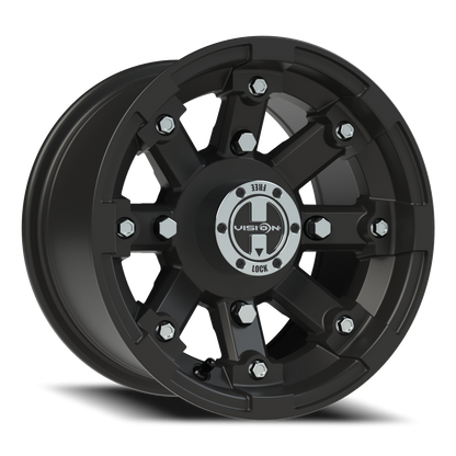 Vision Vislockout 12X7 Matte Black Wheel