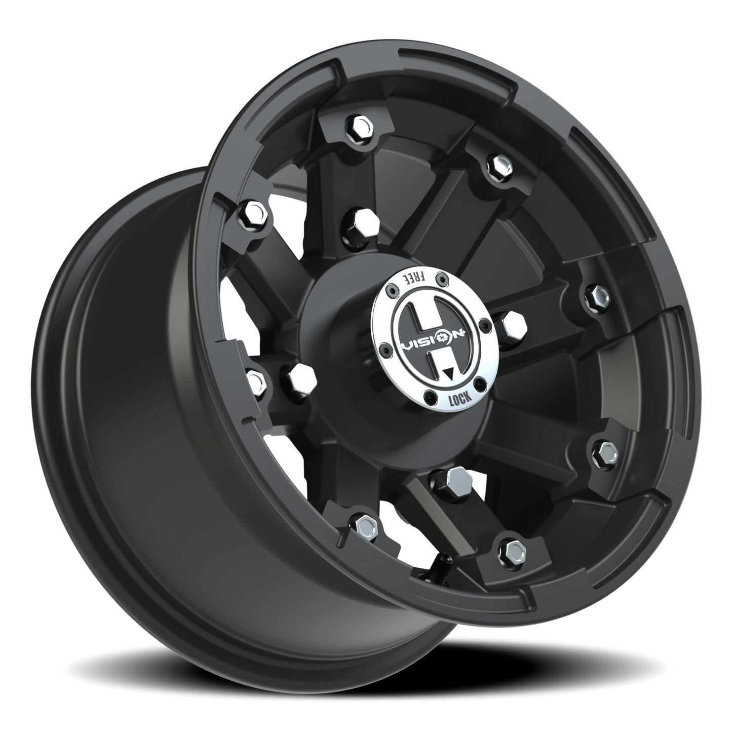 Vision Vislockout 12X7 Matte Black Wheel