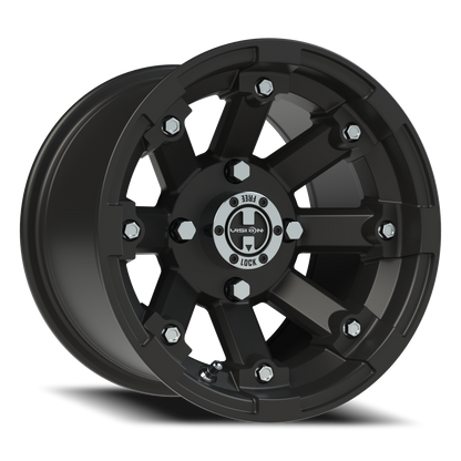 Vision Vislockout 12X8 Matte Black Wheel