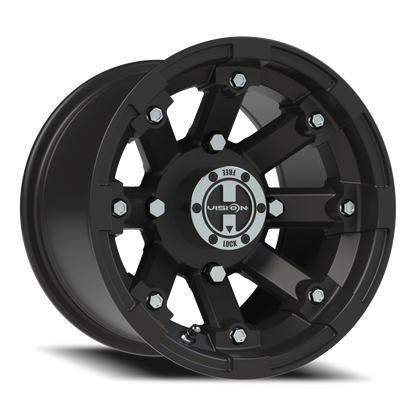 Vision Vislockout 12X8 Matte Black Wheel