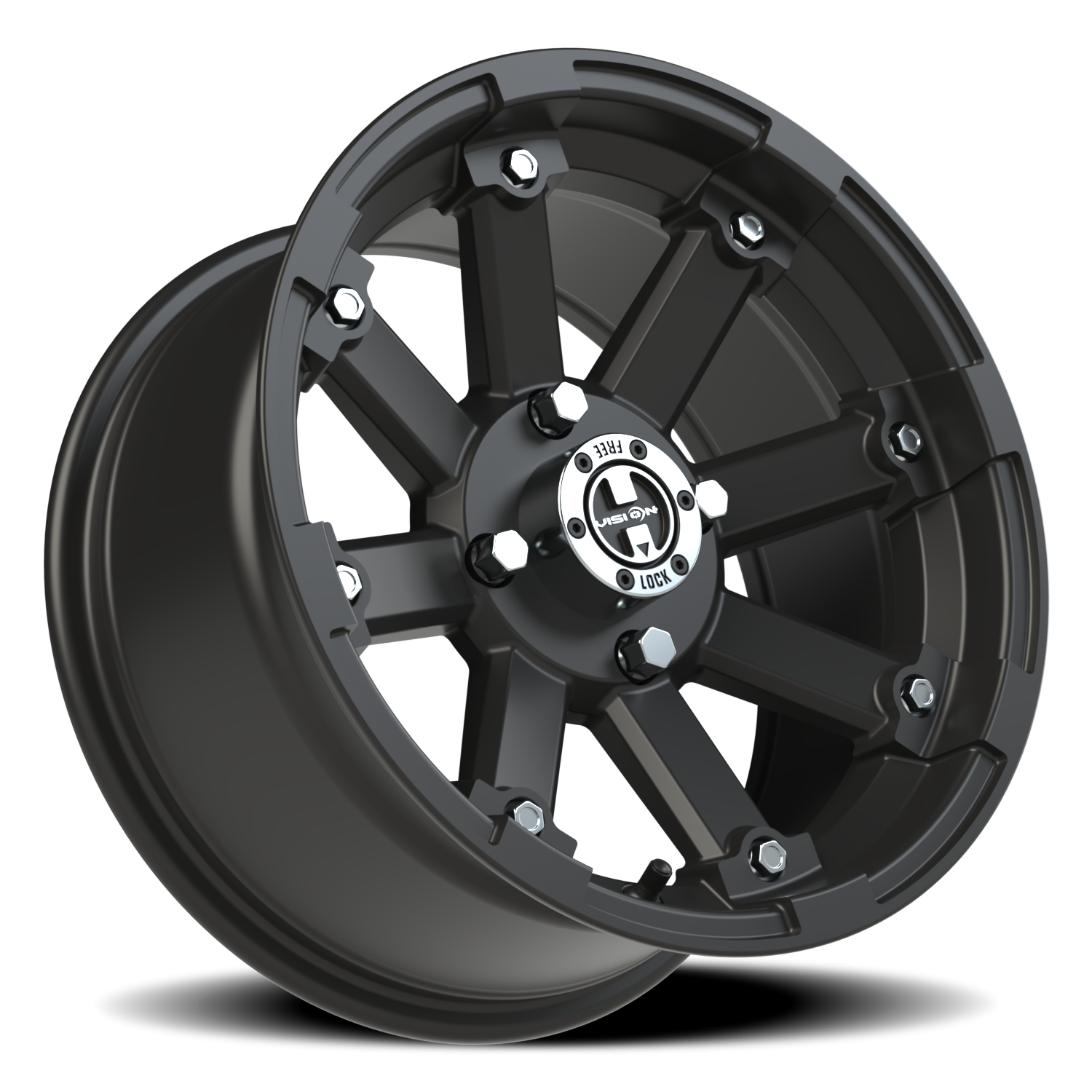 Vision Vislockout 14X7 Matte Black Wheel