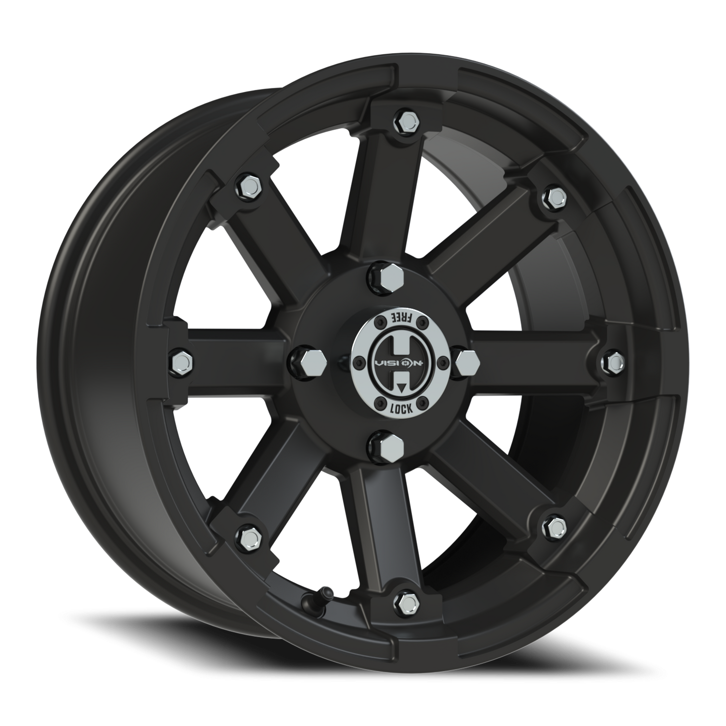 Vision Vislockout 14X7 Matte Black Wheel