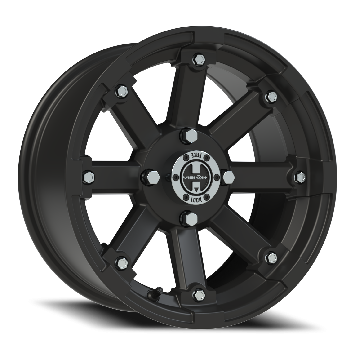 Vision Vislockout 14X7 Matte Black Wheel