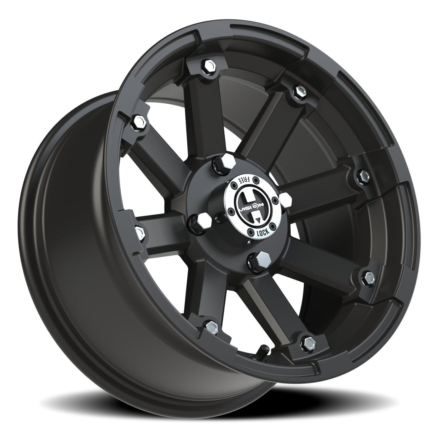 Vision Vislockout 14X7 Matte Black Wheel