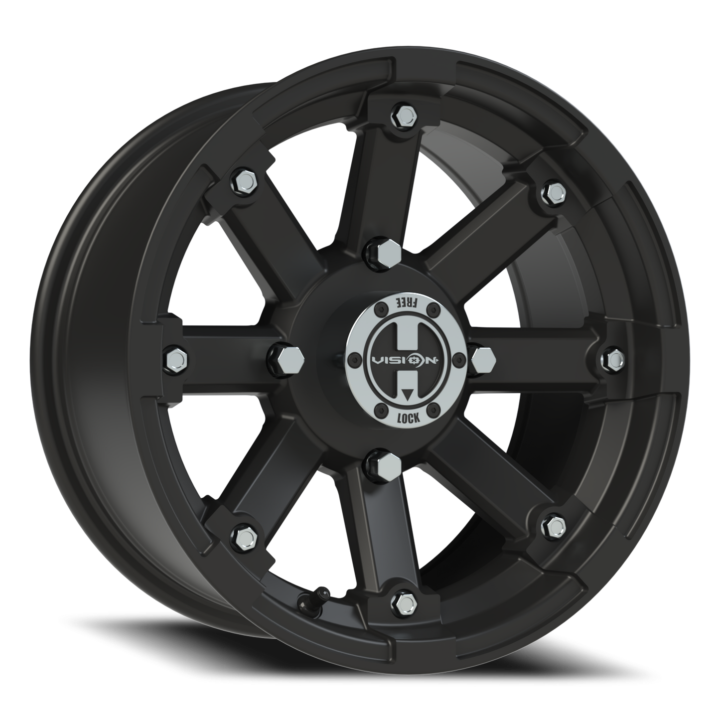 Vision Vislockout 14X7 Matte Black Wheel