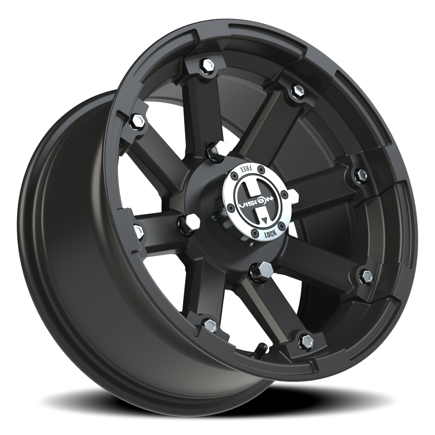 Vision Vislockout 14X7 Matte Black Wheel