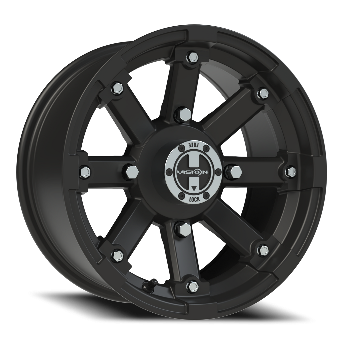 Vision Vislockout 14X7 Matte Black Wheel