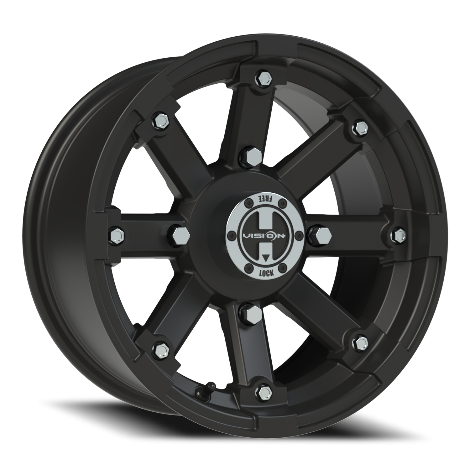 Vision Vislockout 14X7 Matte Black Wheel