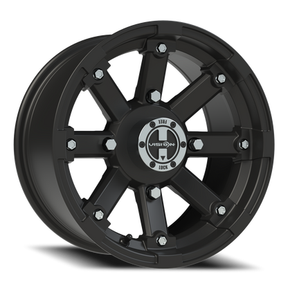 Vision Vislockout 14X7 Matte Black Wheel