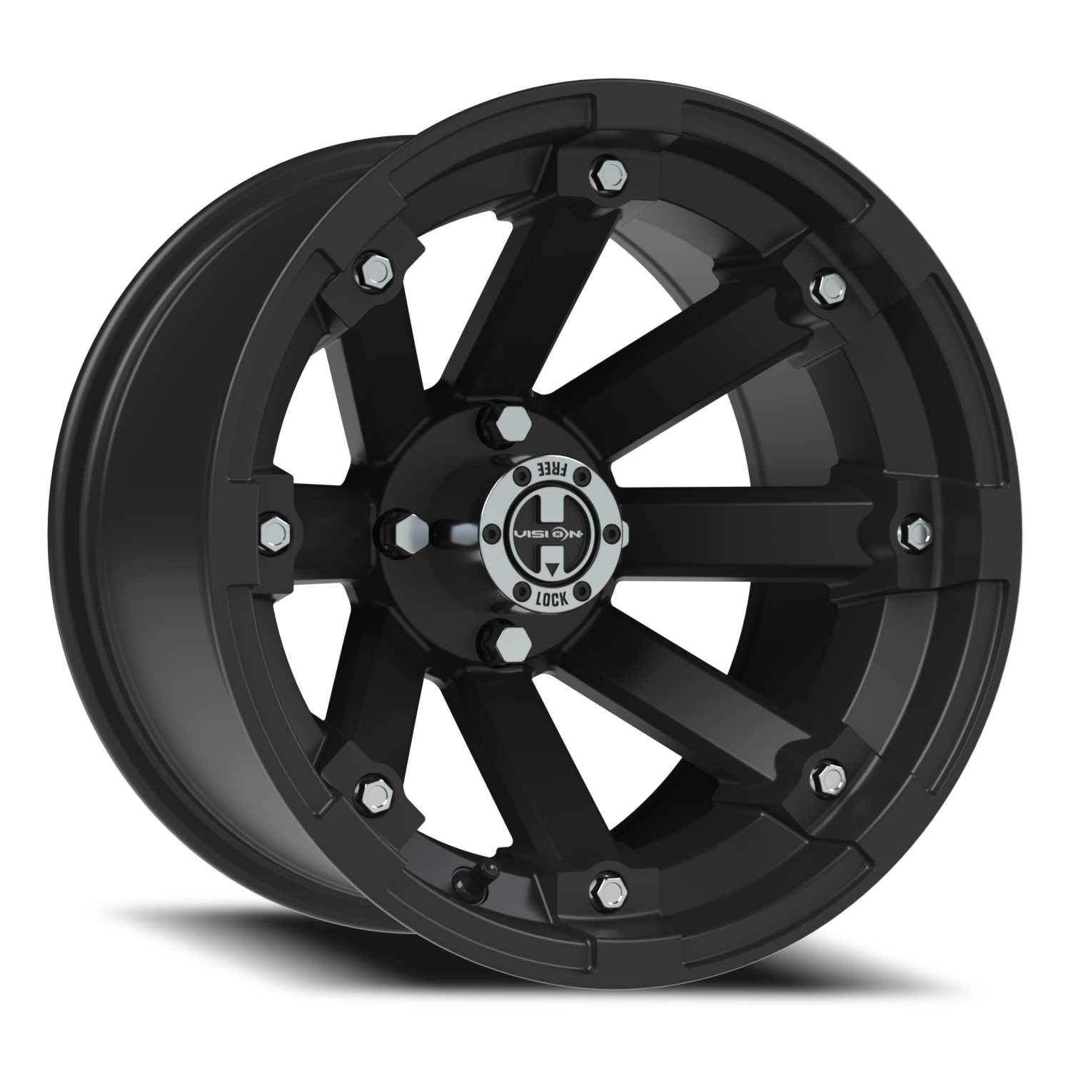 Vision Vislockout 14X8 Matte Black Wheel