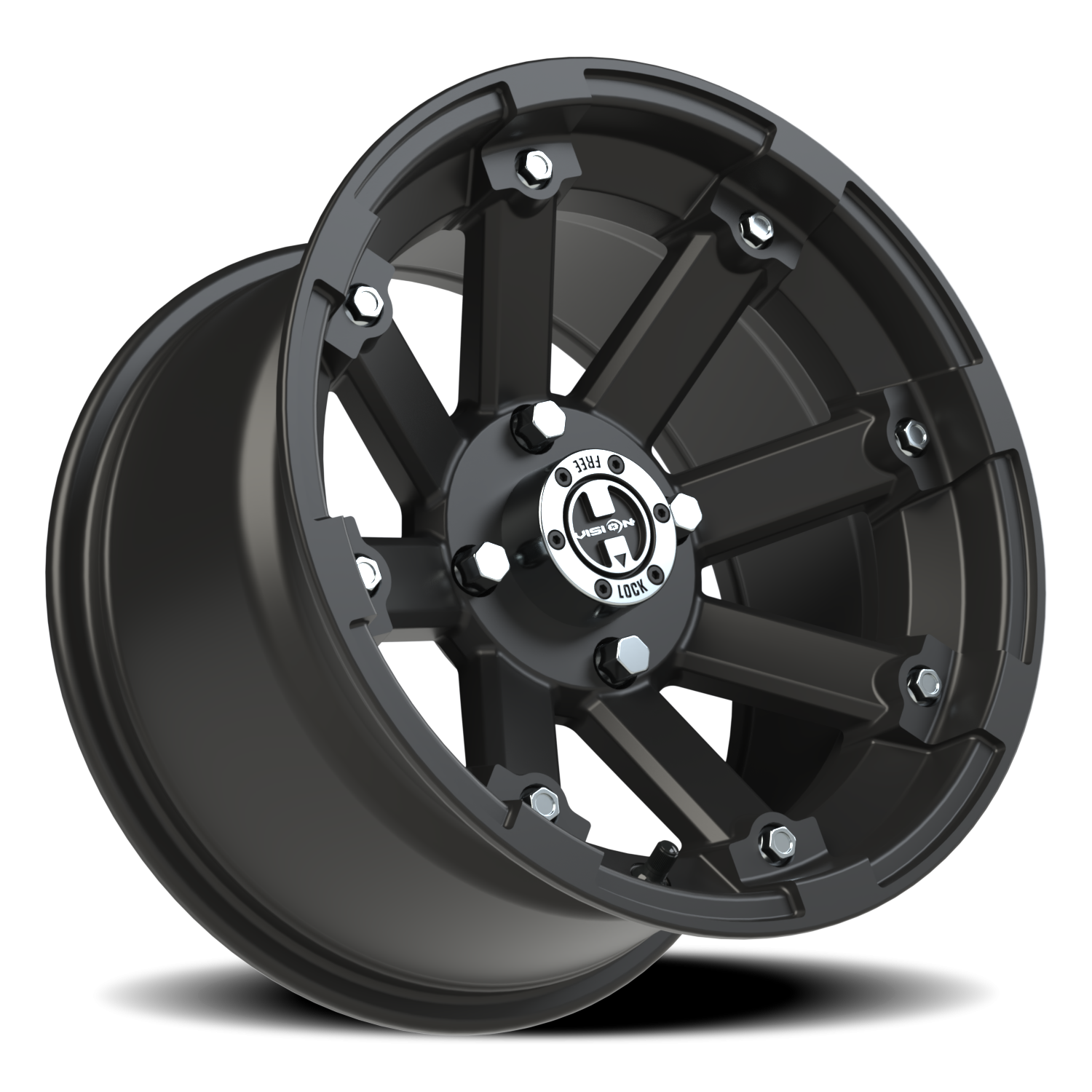 Vision Vislockout 14X8 Matte Black Wheel