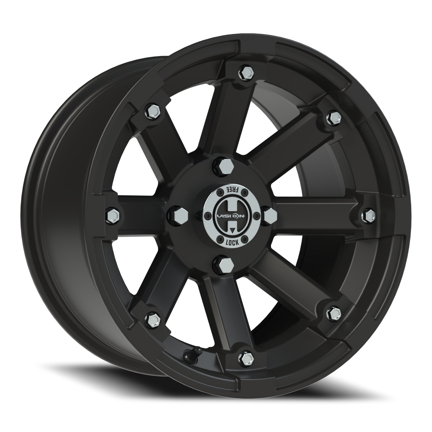 Vision Vislockout 14X8 Matte Black Wheel