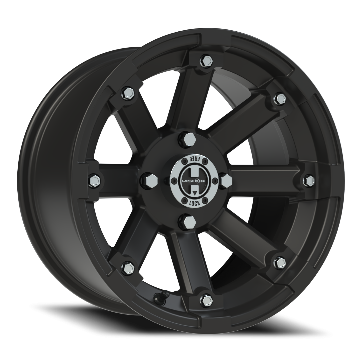 Vision Vislockout 14X8 Matte Black Wheel