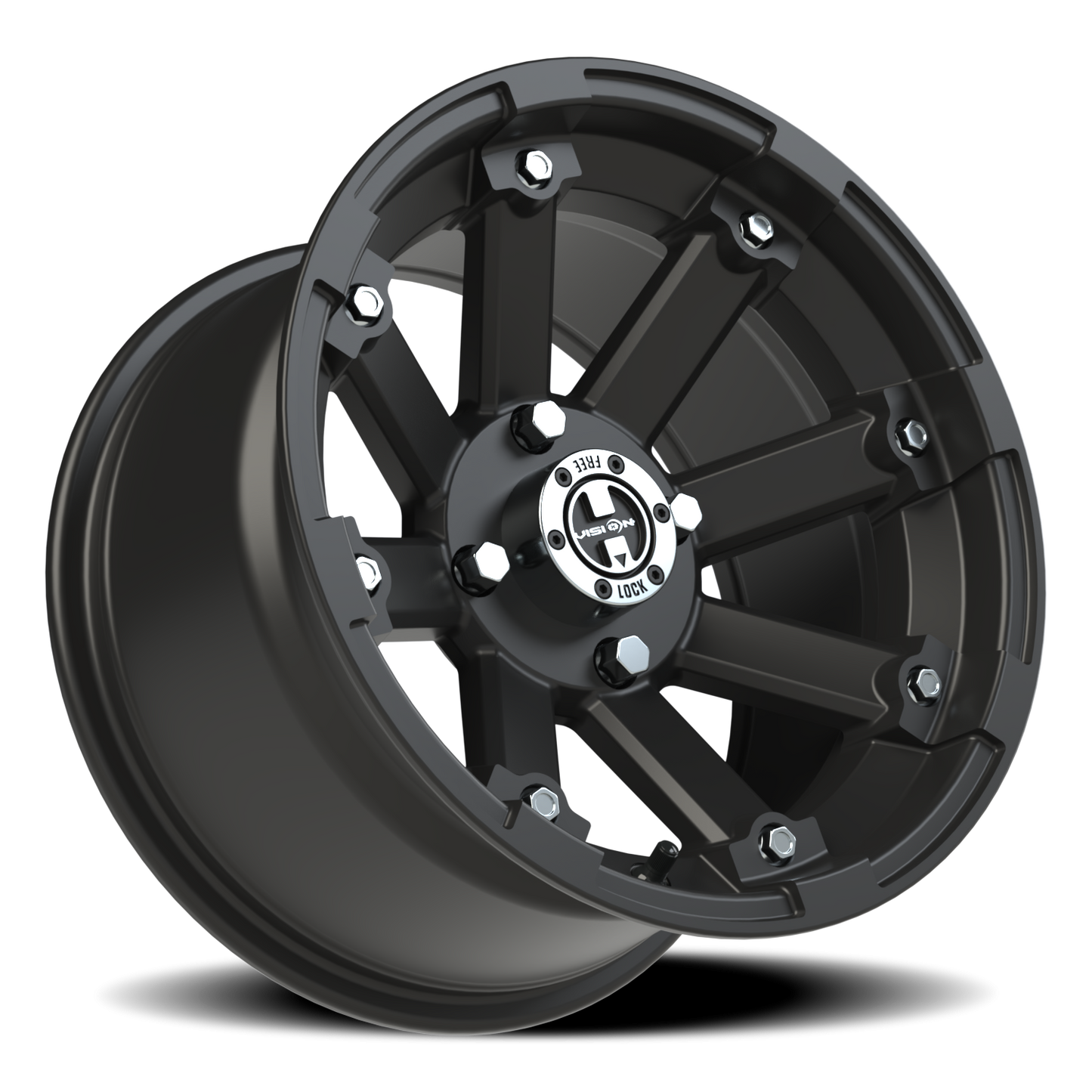 Vision Vislockout 14X8 Matte Black Wheel