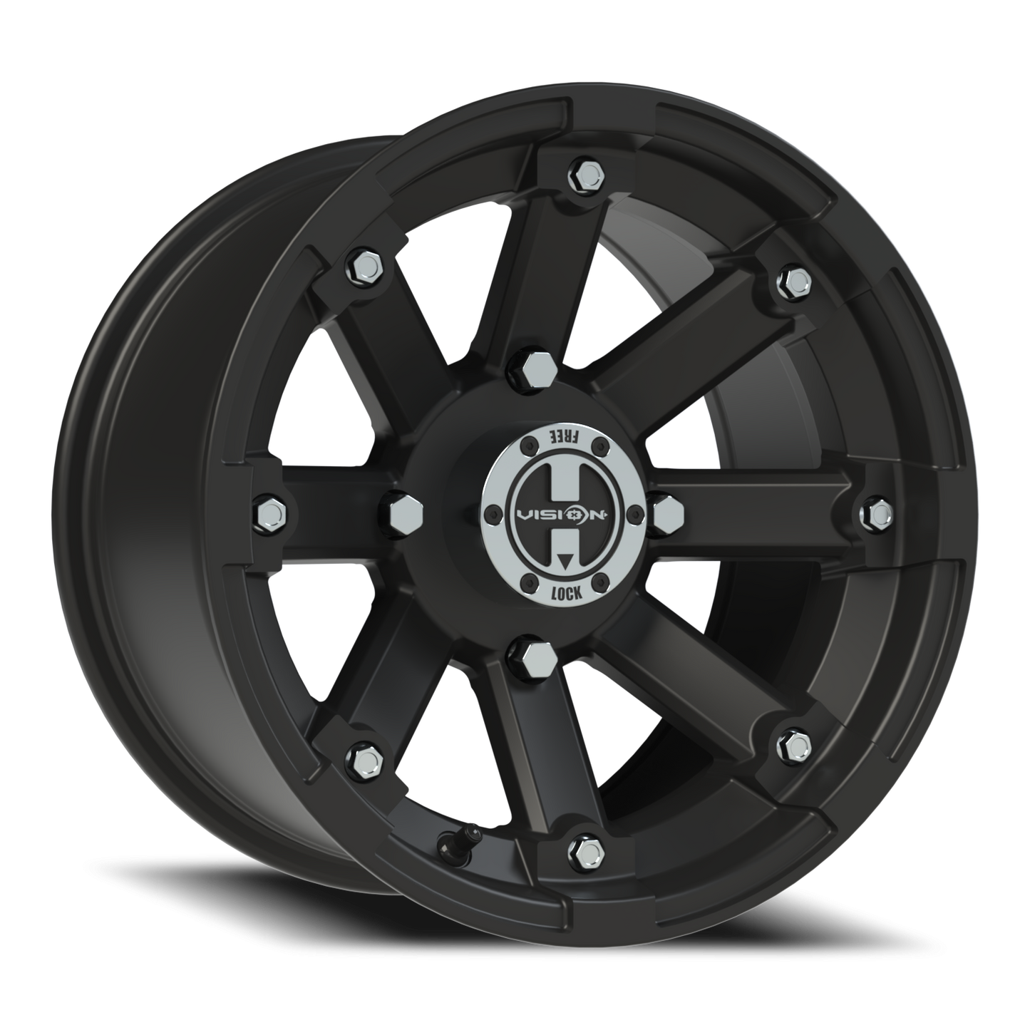 Vision Vislockout 14X8 Matte Black Wheel