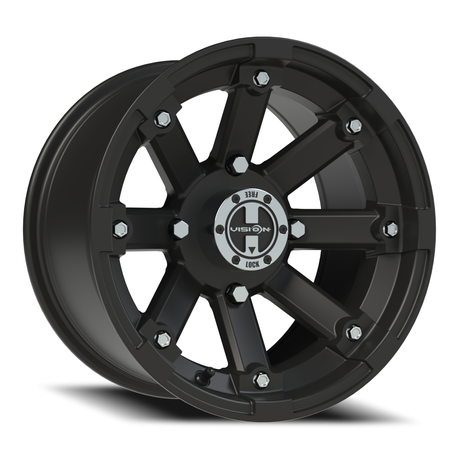 Vision Vislockout 14X8 Matte Black Wheel