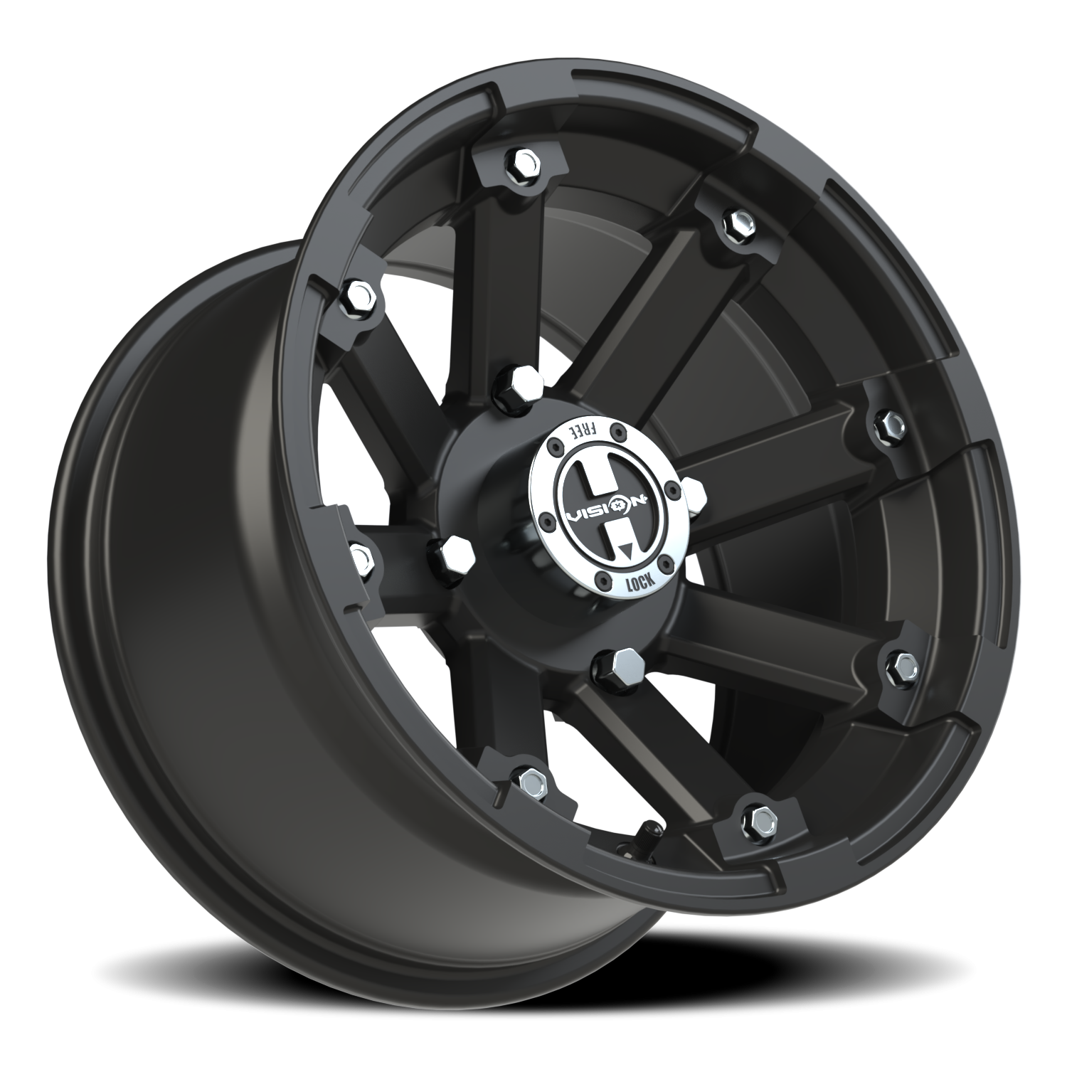 Vision Vislockout 14X8 Matte Black Wheel