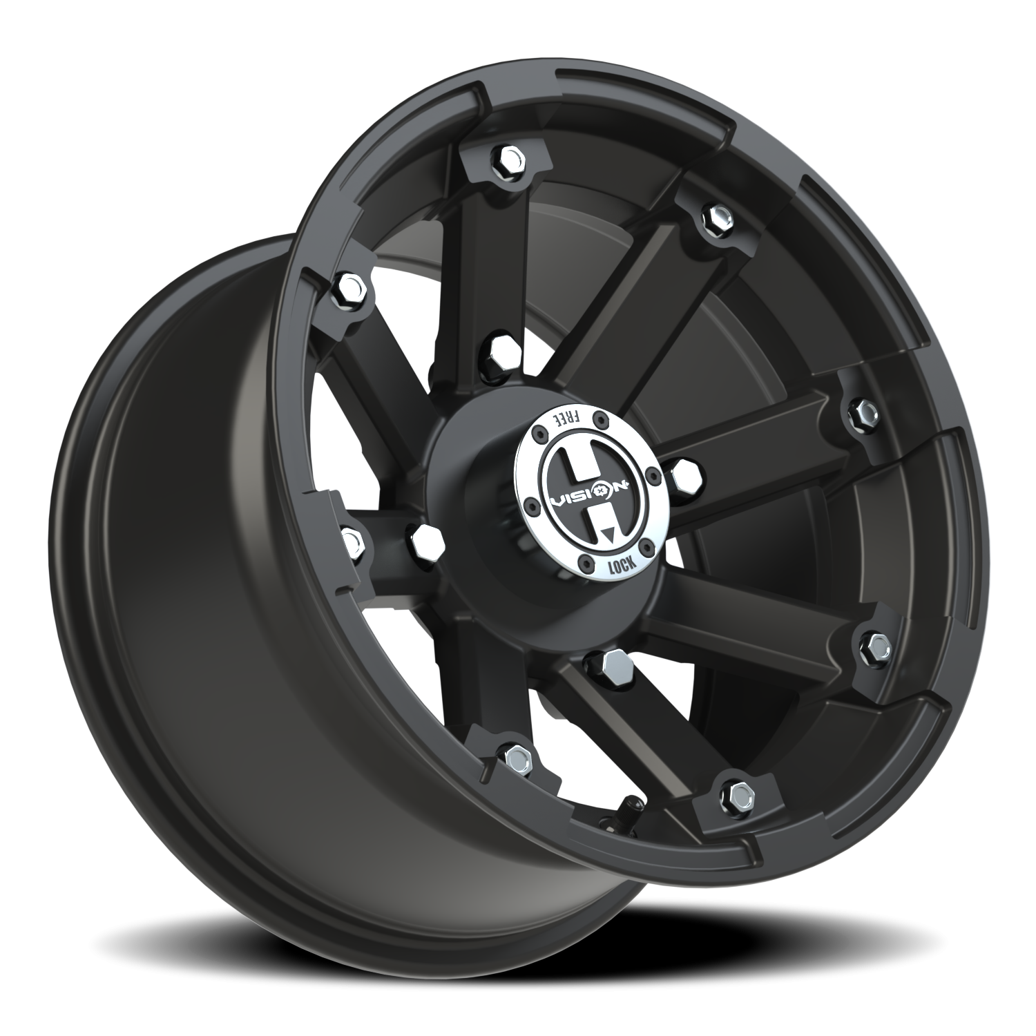 Vision Lockout 14X8 Matte Black Wheel