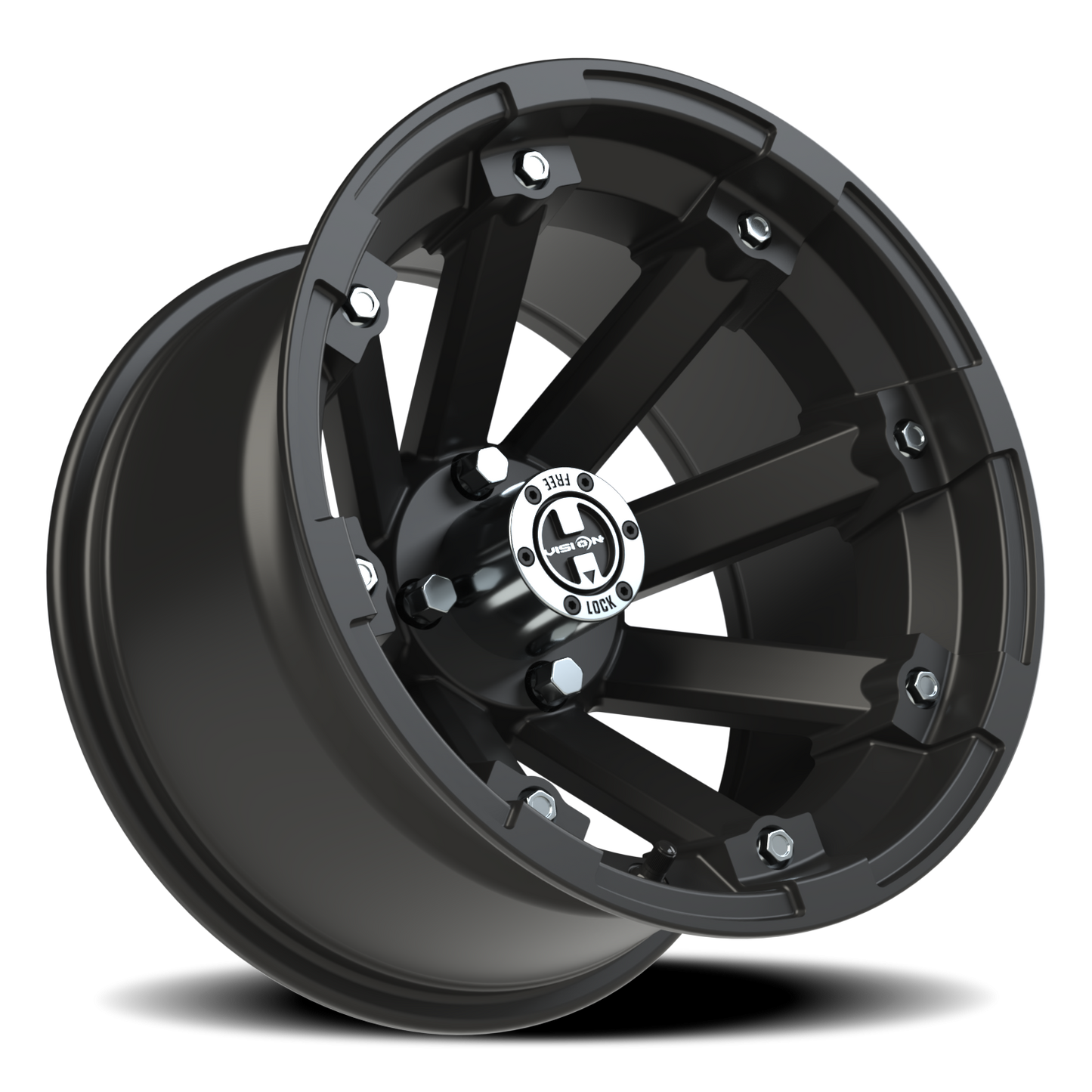Vision Vislockout 14X8 Matte Black Wheel